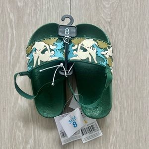 Kid’s dinosaur slide on shoes size 8 toddler